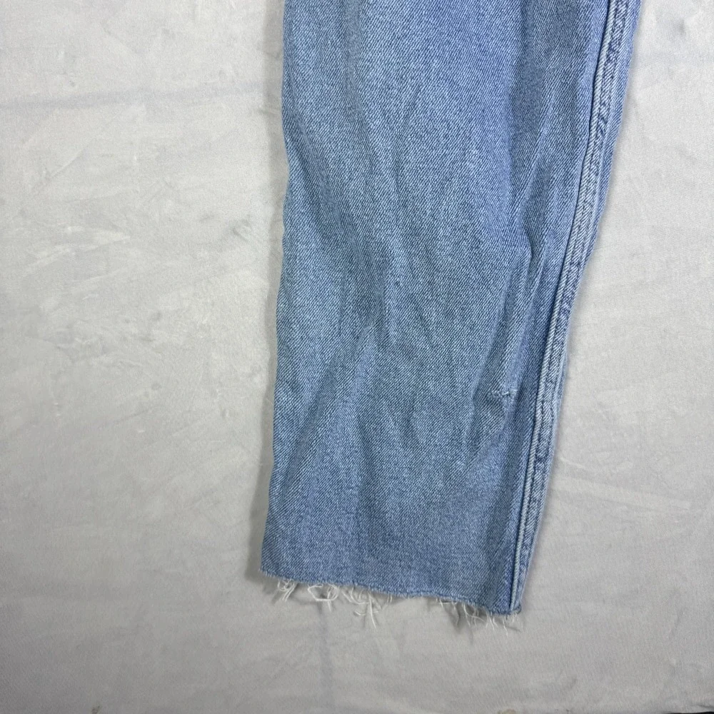 Vintage Hollister Womens Mom Jeans Blue Stretch Denim Raw Hem Ultra High-Rise 7L
